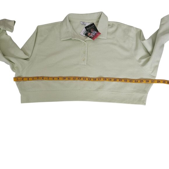 DSG Twitch Alison  Women's Favorite Fleece Collared Cropped Sweater Large NWT - Picture 9 of 11